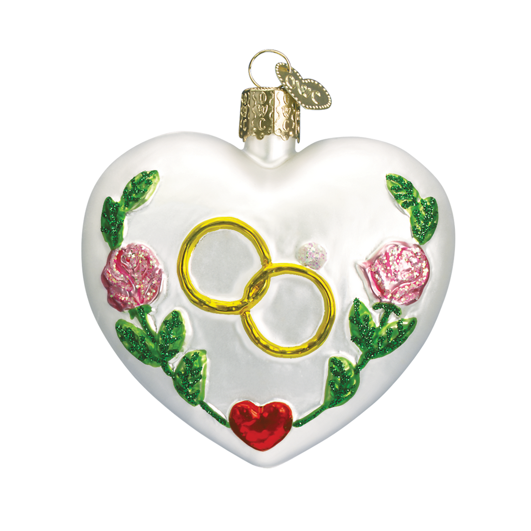 Old World Wedding Heart Christmas Ornament