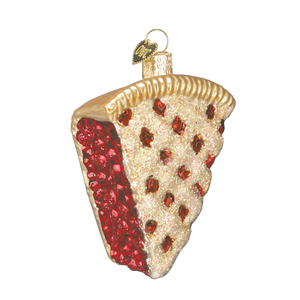 Old World Piece of Cherry Pie Christmas Ornament