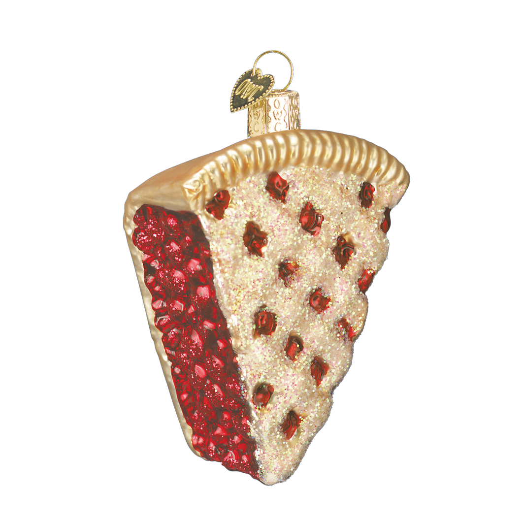 Old World Piece of Cherry Pie Christmas Ornament