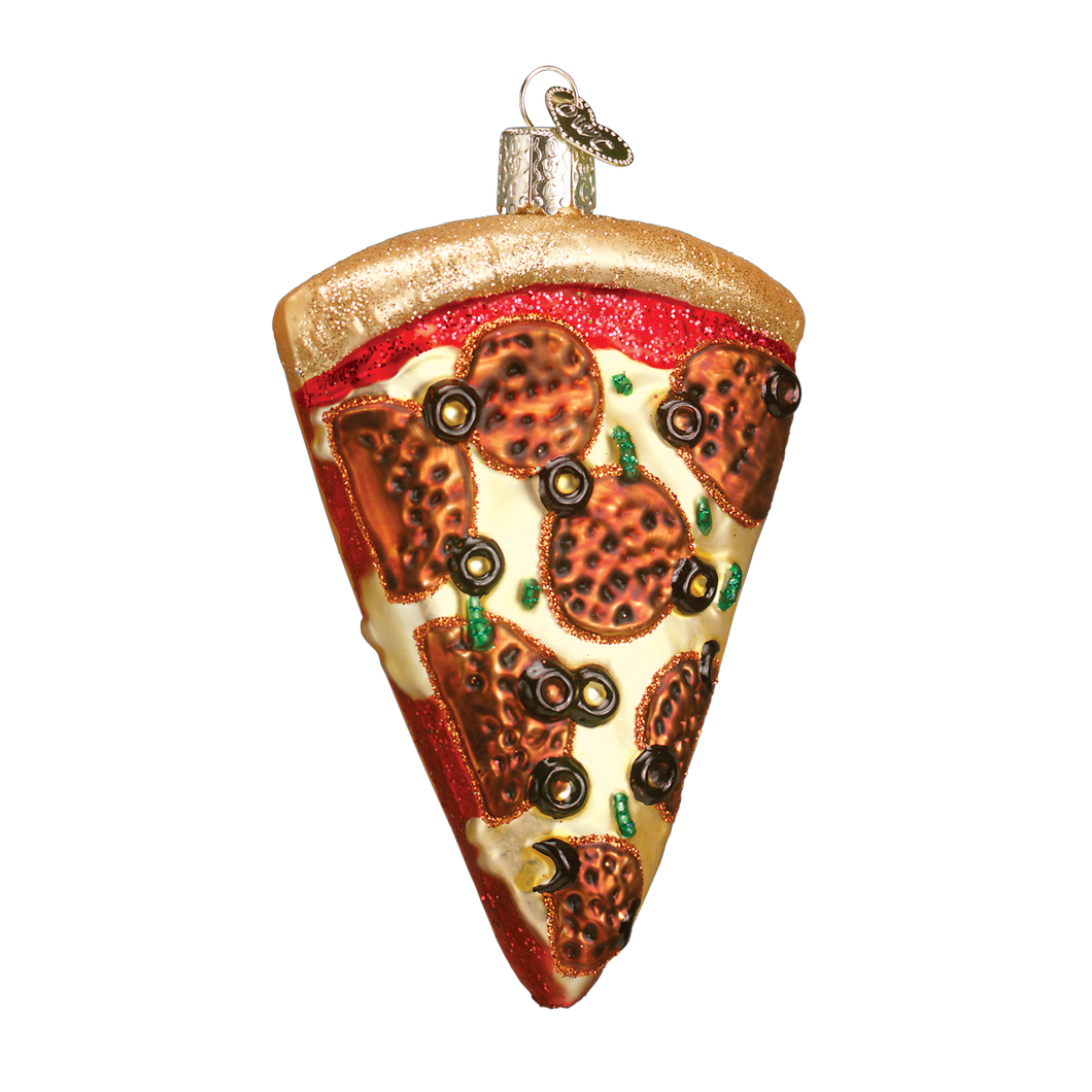 Old World Pizza Slice Christmas Ornament
