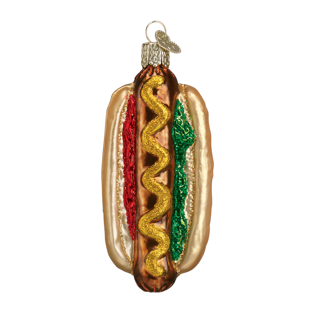 Old World Hot Dog Christmas Ornament