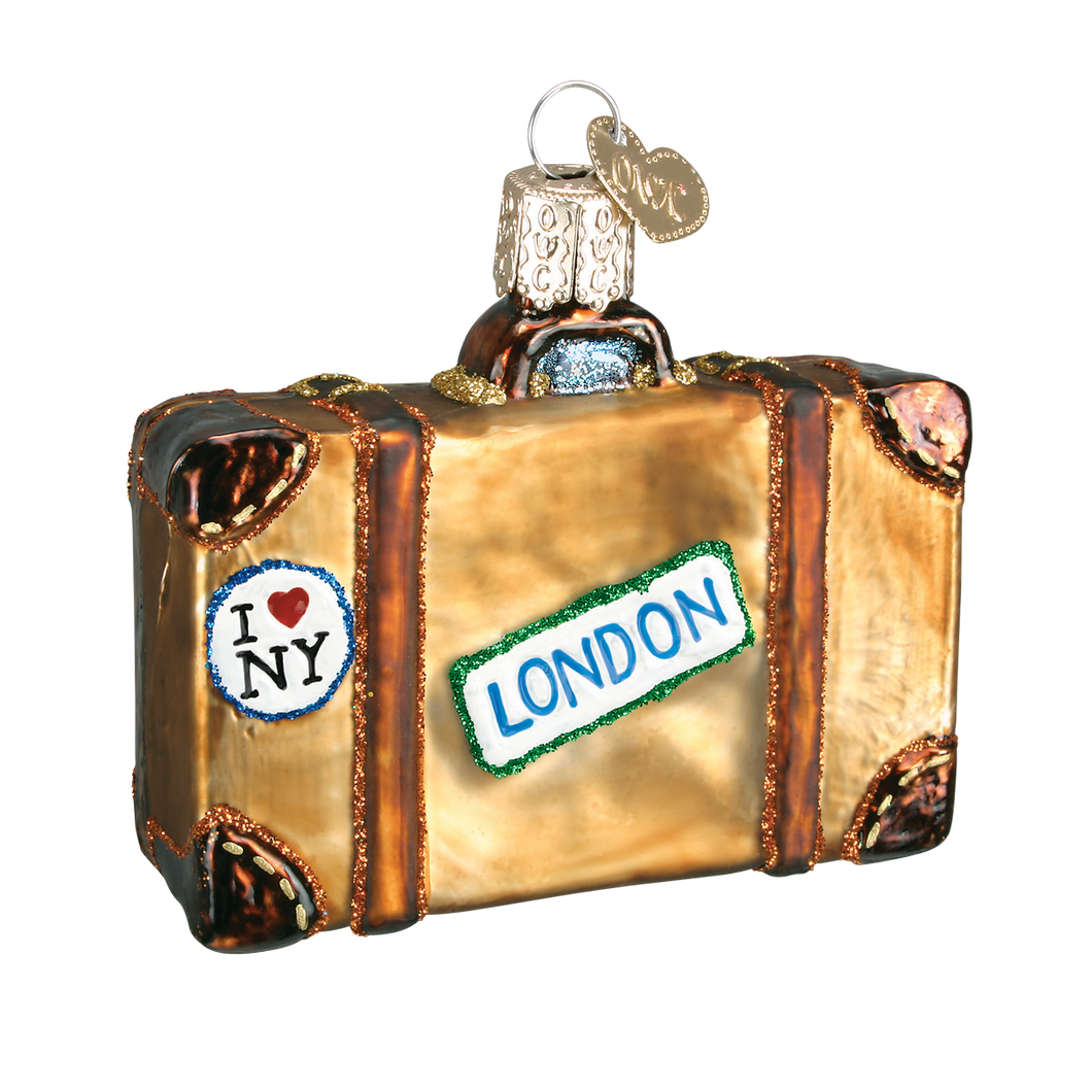 Old World Suitcase Christmas Ornament