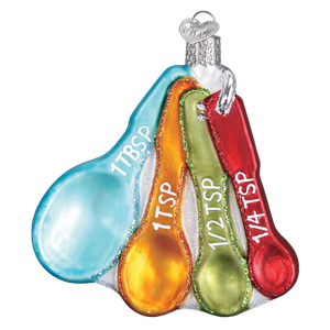 Old World Glass Measuring Spoons Christmas Ornament