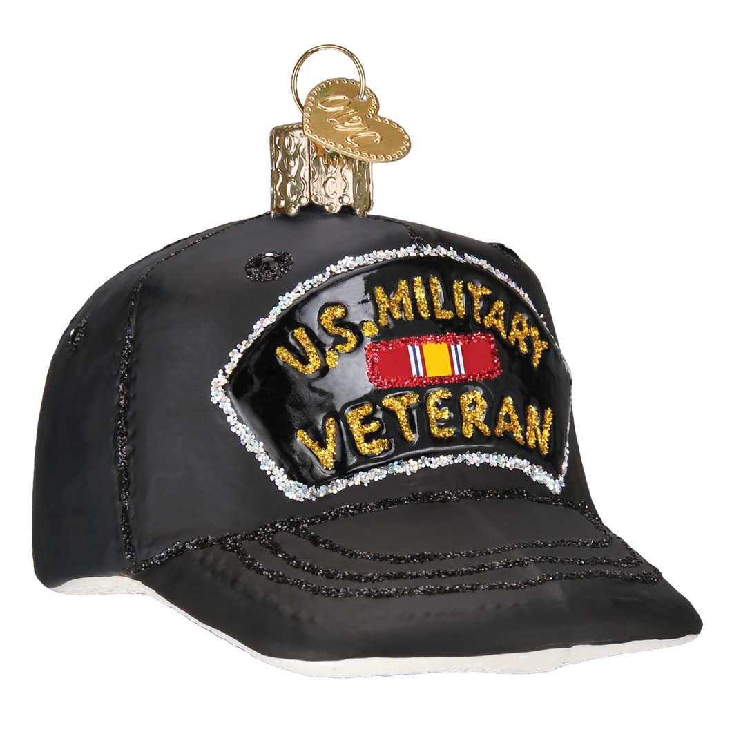 Old World Veterans Cap Christmas Ornament