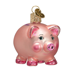 Old World Piggy Bank Christmas Ornament