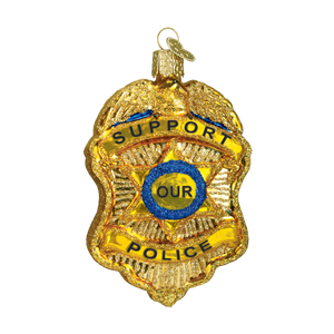 Old World Police Badge Christmas Ornament