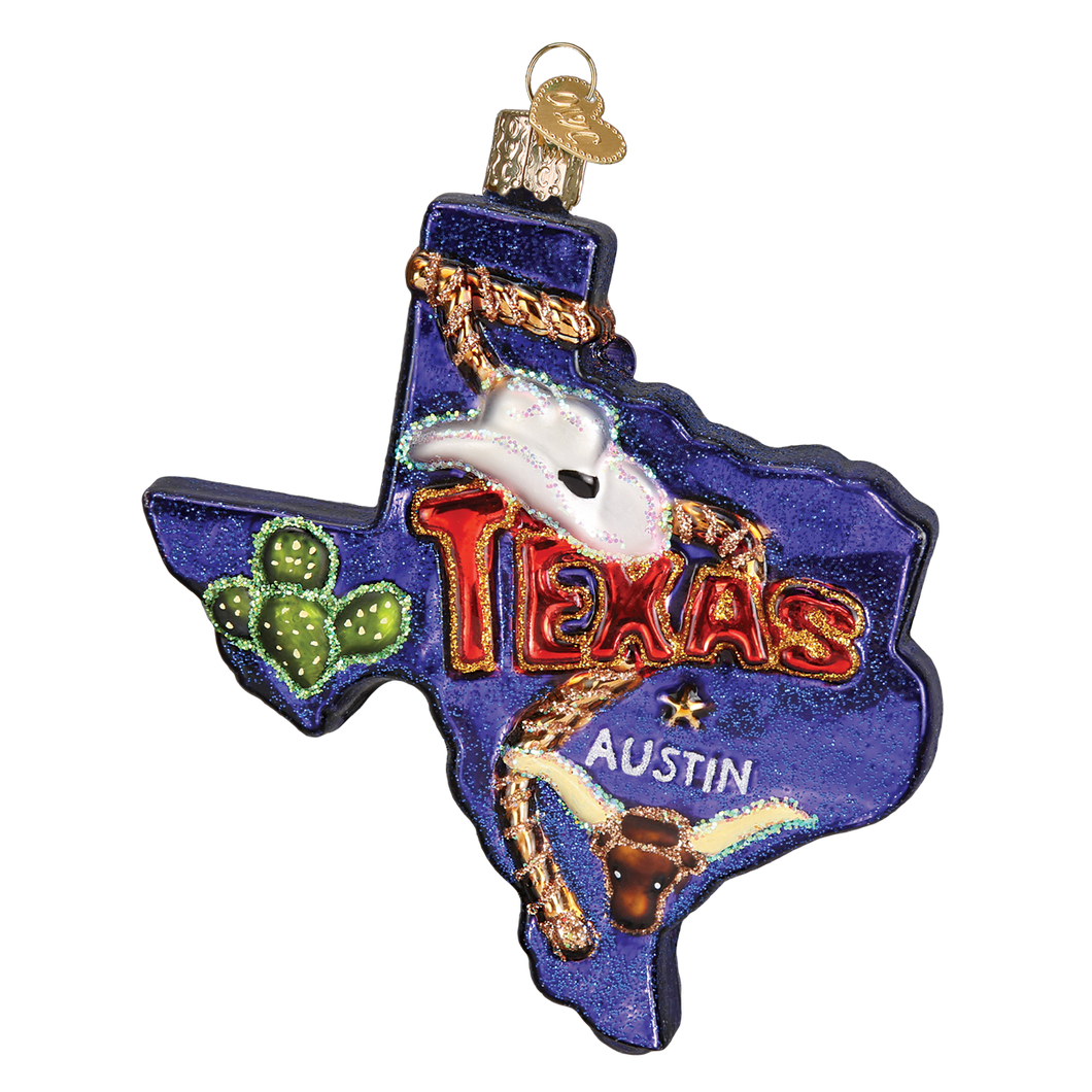 Old World State of Texas Christmas Ornament