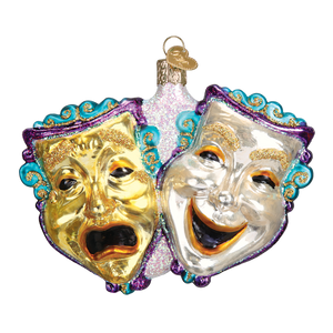 Old World Comedy & Tragedy Christmas Ornament