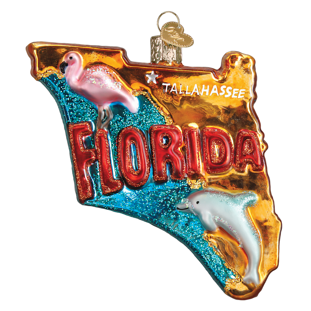Old World State of Florida Christmas Ornament