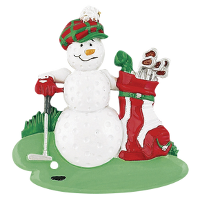 Snowman Golfer Ornament