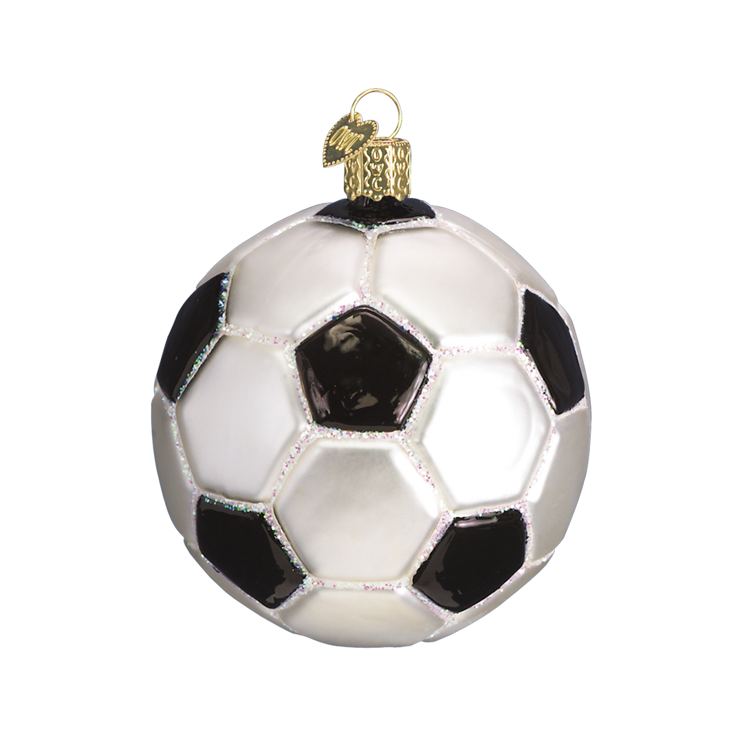 Old World Soccer Ball Christmas Ornament