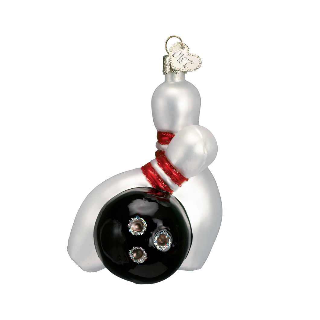 Bowling Ball & Pins Christmas Ornament