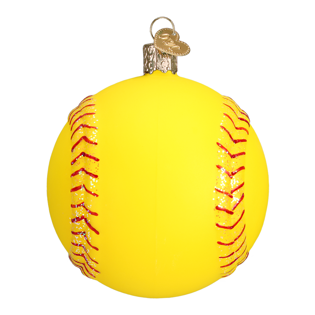 Old World Softball Christmas Ornament