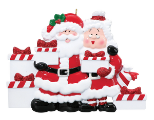 Mr. and Mrs. Claus Family of 5 Ornament