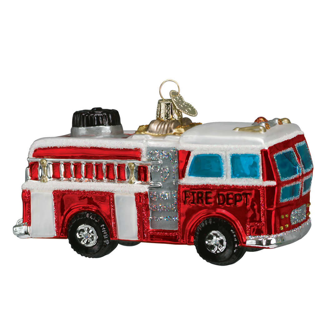 Old World Fire Trucker Christmas Ornament