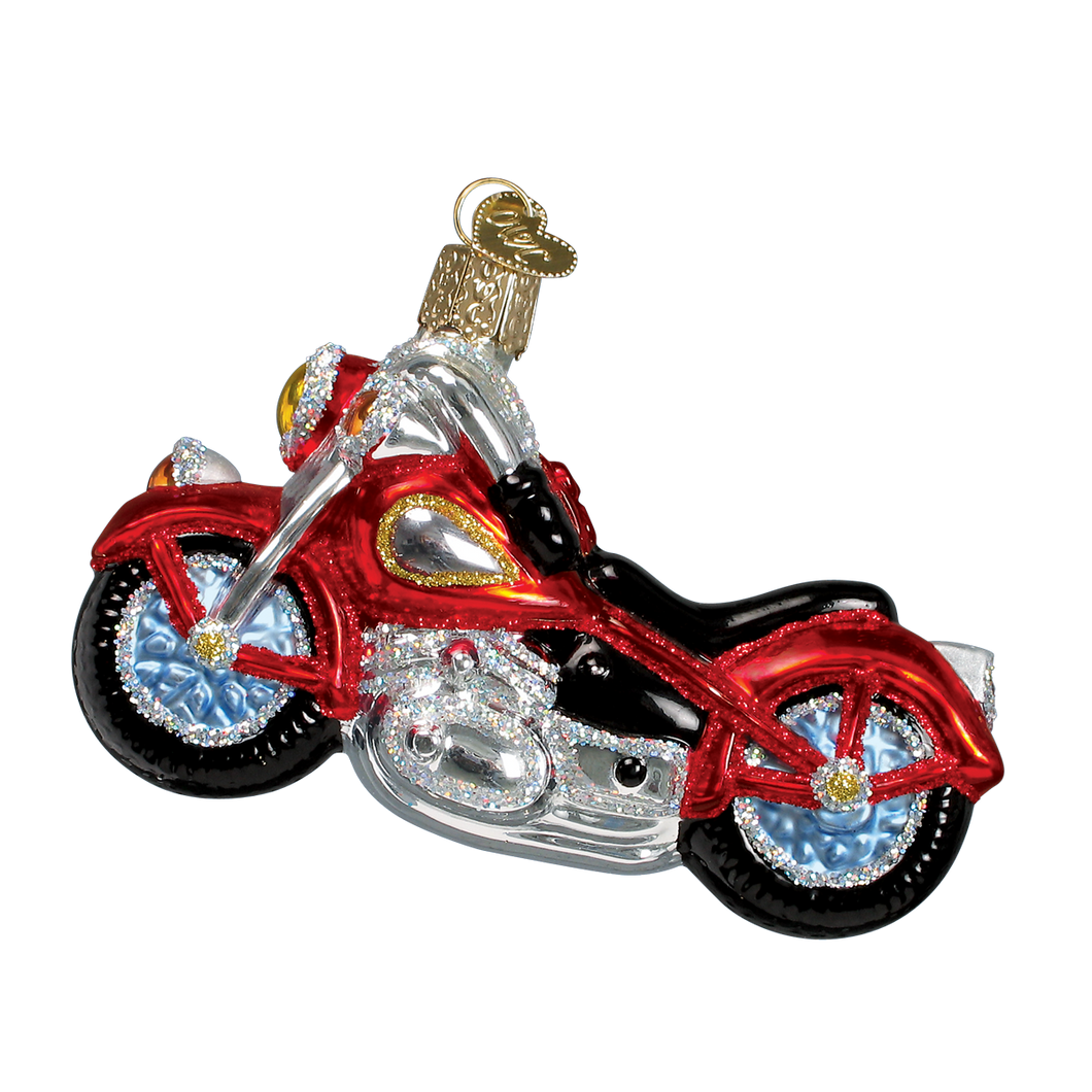 Old World Motorcycle Christmas Ornament