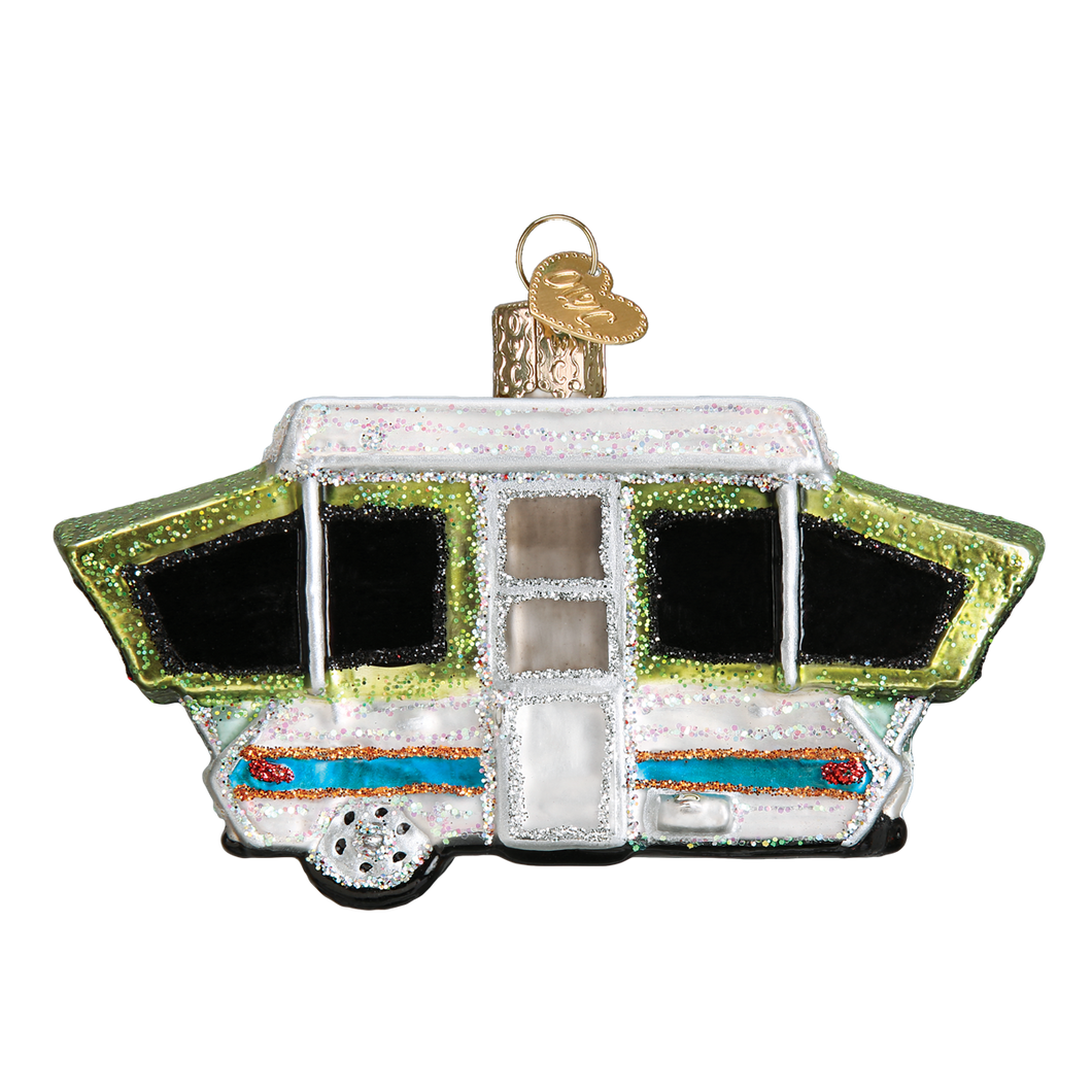 Old World Tent Pop Up Camper Christmas Ornament