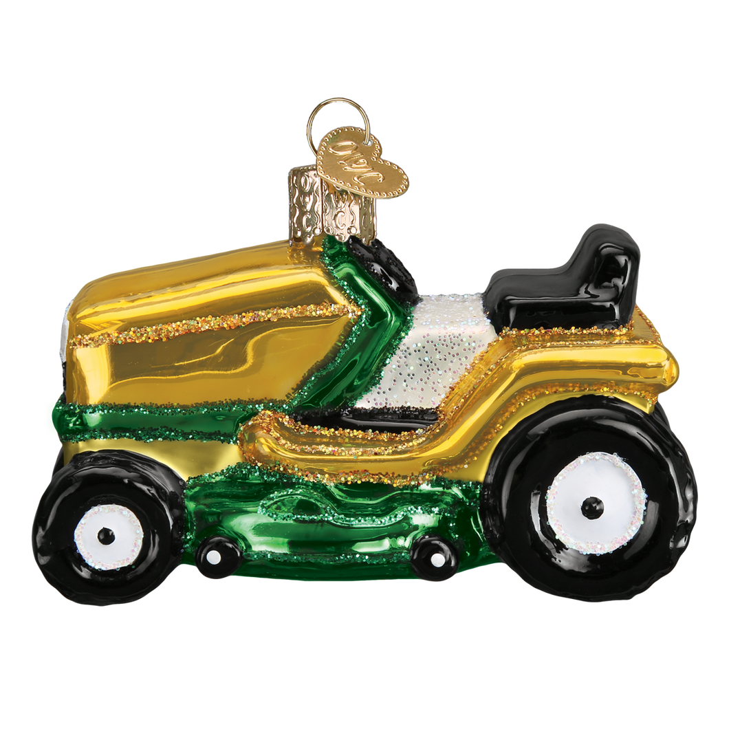 Old World Riding Lawn Mower Christmas Ornament