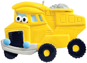 Yellow Dump Truck  Ornament