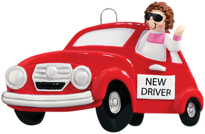 New Driver Girl Christmas Ornament
