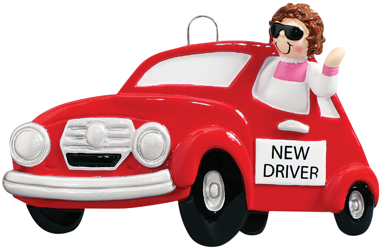 New Driver Girl Christmas Ornament