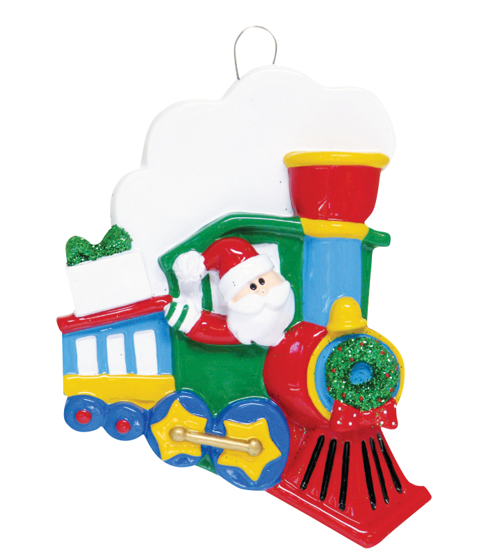 Santa Train Christmas Ornament