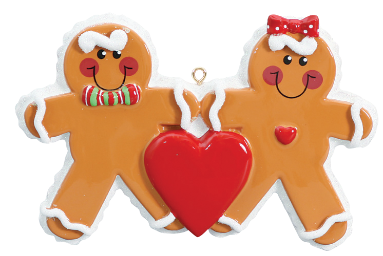 Gingerbread Couple Christmas Ornament