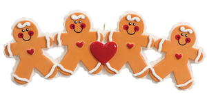 Gingerbread Family/Friends of 4 Christmas Ornament