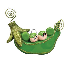 Two Peas In A Pod Christmas Ornament