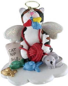 Calico Cat in Heaven Christmas Ornament