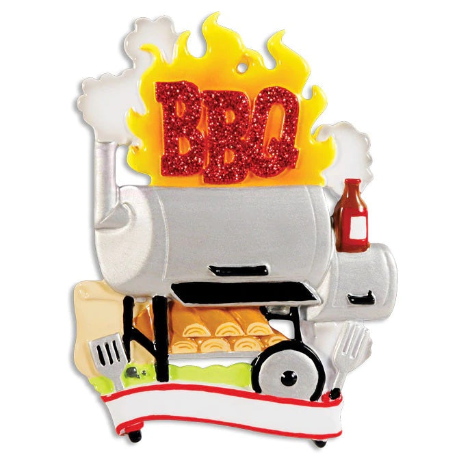 BBQ Traeger Grill Personalize Christmas Ornament