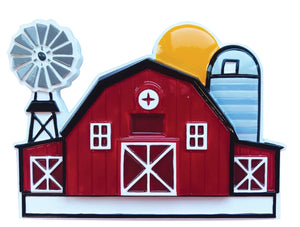 Farm Barn, Windmill, Silo Personalized Christmas Ornament