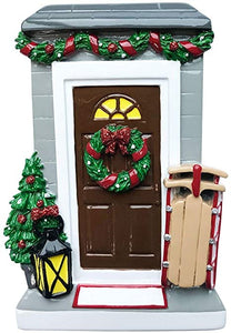 Door with Sled and Lantern