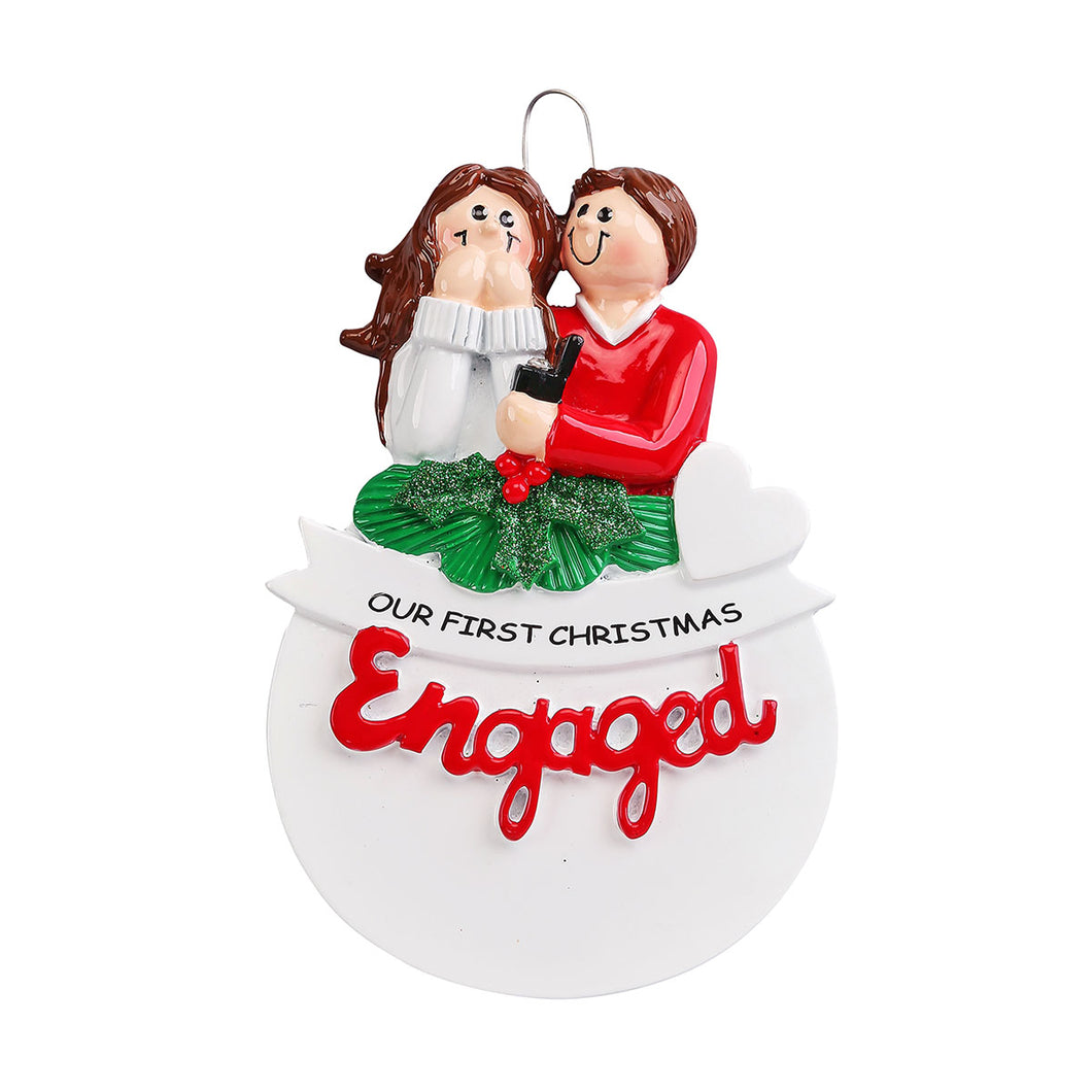 Our First Christmas Engaged!  Engagement Ornament