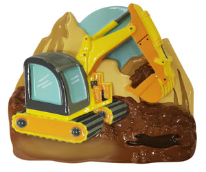 Backhoe Loader Excavator Tractor Personalize Ornament