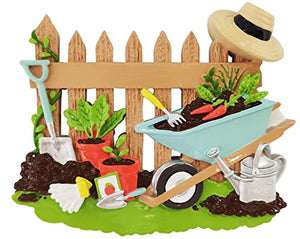 Gardening Wheelbarrow Watering Can Planting Garden Fence Garden Hat Personalize Ornament