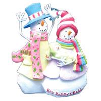 New Mom and Dad Snowmen Ornament