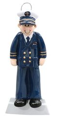 Navy Officer Personalize Christmas Ornament