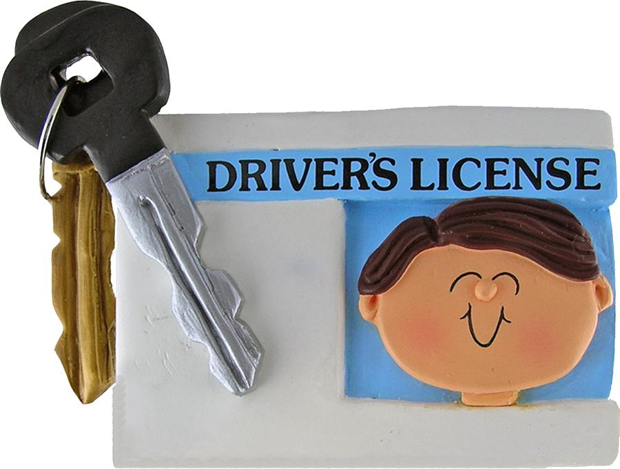 Driver's License Boy Ornament