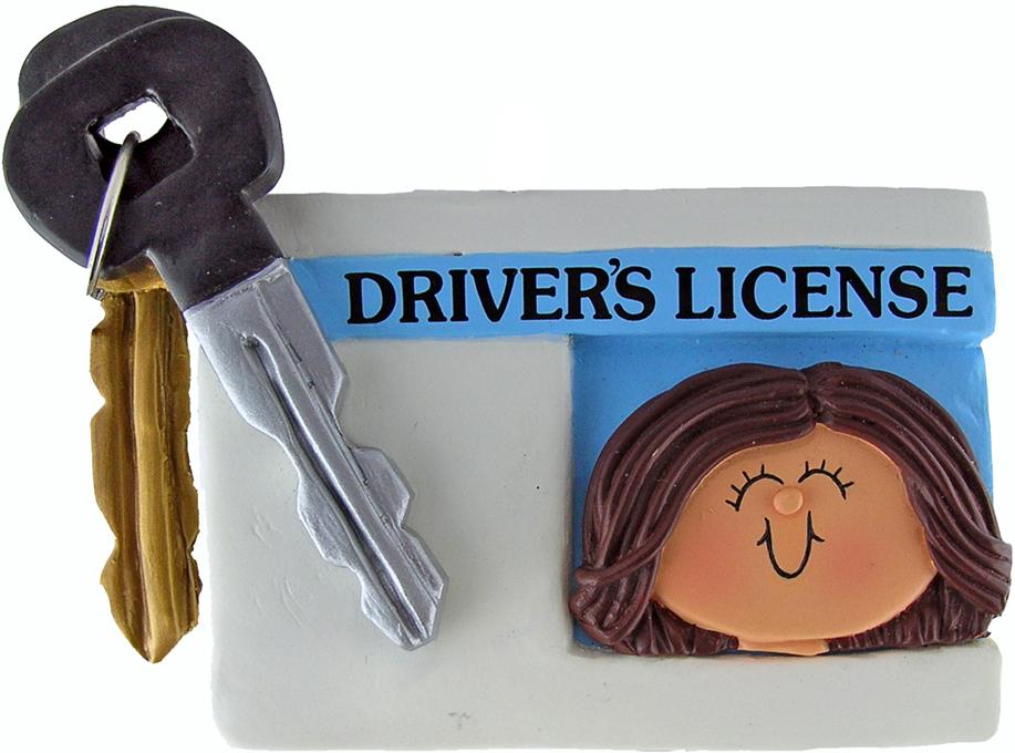 Driver's License Girl Ornament