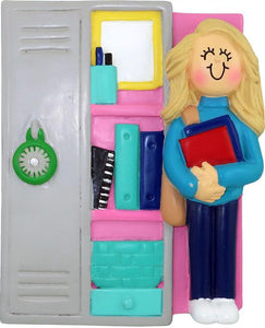 School Locker Blonde Girl