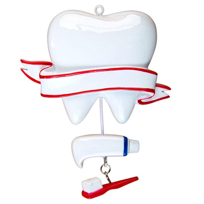 Dentist/Dental Hygenist Tooth, Toothpaste, Toothbrush Personalize Christmas Ornament