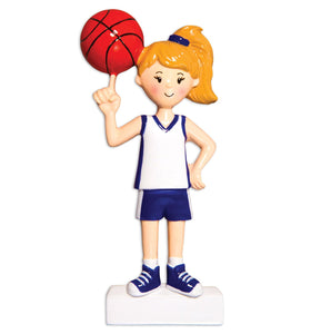 Basketball Player Girl Christmas Ornament