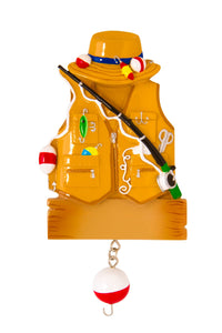 Fishing Vest with Bobber Dangle