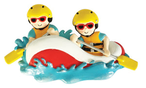 White Water Rafting Family of 2 Personalized