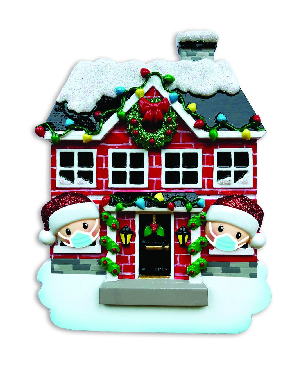 Christmas House - Family of 2 COVID Edition Ornament