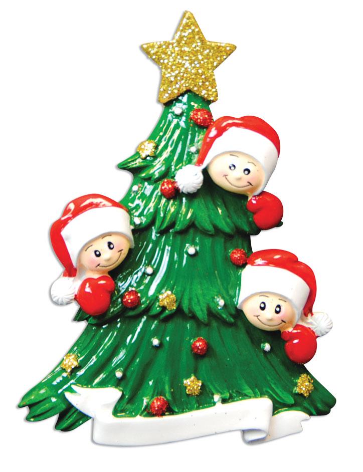 Christmas Tree Family of 3