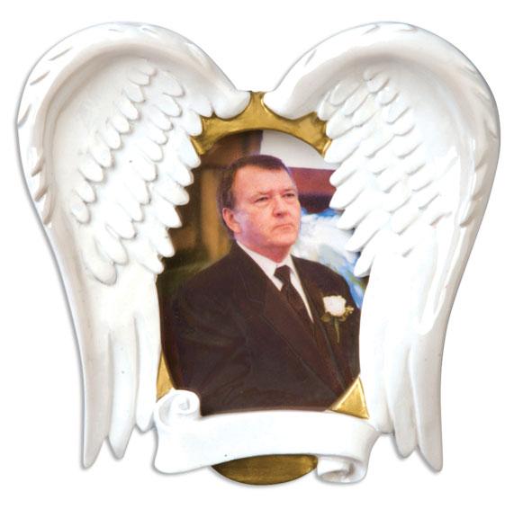 Angel Wings Photo Frame Memorial Christmas Ornament