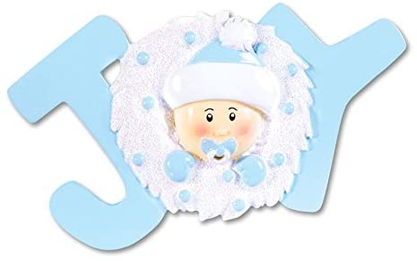 Baby's First- Joy Baby Blue Christmas Ornament