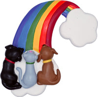 Dog Rainbow Bridge/Sympathy/Memorial Personalize Christmas Ornament